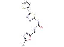 N-[(5-methyl-1,3,4-oxadiazol-2-yl)methyl]-N'-[5-(2-thienyl)-1,3,4-thiadiazol-2-yl]urea