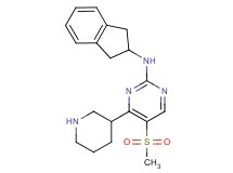 N-(2,3-dihydro-1H-inden-2-yl)-5-(methylsulfonyl)-4-(3-piperidinyl)-2-pyrimidinamine hydrochloride