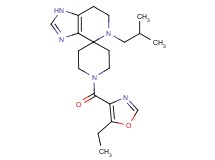 1'-[(5-ethyl-1,3-oxazol-4-yl)carbonyl]-5-isobutyl-1,5,6,7-tetrahydrospiro[imidazo[4,5-c]pyridine-4,4'-piperidine]