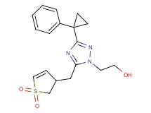 2-[5-[(1,1-dioxido-2,3-dihydro-3-thienyl)methyl]-3-(1-phenylcyclopropyl)-1H-1,2,4-triazol-1-yl]ethanol