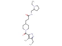 3-{1-[(3-ethyl-4-methyl-1H-pyrazol-5-yl)carbonyl]-4-piperidinyl}-N-[(1-ethyl-2-pyrrolidinyl)methyl]propanamide