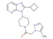 2-cyclobutyl-3-{1-[(5-methyl-1H-pyrazol-1-yl)acetyl]-4-piperidinyl}-3H-imidazo[4,5-b]pyridine