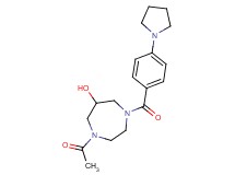1-acetyl-4-[4-(1-pyrrolidinyl)benzoyl]-1,4-diazepan-6-ol