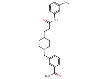 3-[1-(3-acetylbenzyl)-4-piperidinyl]-N-(3-methylphenyl)propanamide