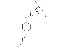 1,3-dimethyl-N-{1-[2-(methylthio)ethyl]piperidin-4-yl}-1H-pyrazolo[3,4-d][1,3]thiazol-5-amine