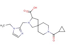 8-(cyclopropylcarbonyl)-2-[(1-ethyl-1H-imidazol-2-yl)methyl]-2,8-diazaspiro[4.5]decane-3-carboxylic acid