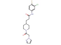 N-(3-chloro-4-fluorophenyl)-3-[1-(1H-pyrazol-1-ylacetyl)-4-piperidinyl]propanamide