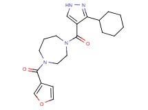 1-[(3-cyclohexyl-1H-pyrazol-4-yl)carbonyl]-4-(3-furoyl)-1,4-diazepane