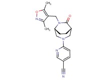 6-{(1S*,5R*)-6-[(3,5-dimethyl-4-isoxazolyl)methyl]-7-oxo-3,6-diazabicyclo[3.2.2]non-3-yl}nicotinonitrile
