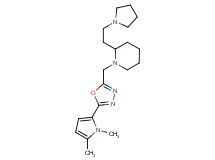1-{[5-(1,5-dimethyl-1H-pyrrol-2-yl)-1,3,4-oxadiazol-2-yl]methyl}-2-[2-(1-pyrrolidinyl)ethyl]piperidine