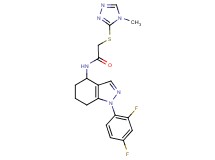 N-[1-(2,4-difluorophenyl)-4,5,6,7-tetrahydro-1H-indazol-4-yl]-2-[(4-methyl-4H-1,2,4-triazol-3-yl)thio]acetamide