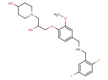 1-[3-(4-{[(2,5-difluorobenzyl)amino]methyl}-2-methoxyphenoxy)-2-hydroxypropyl]-4-piperidinol