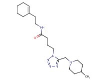 N-[2-(1-cyclohexen-1-yl)ethyl]-4-{5-[(4-methyl-1-piperidinyl)methyl]-1H-tetrazol-1-yl}butanamide