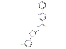 N-{[1-(3-chlorophenyl)-3-pyrrolidinyl]methyl}-2-(3-pyridinyl)-5-pyrimidinecarboxamide