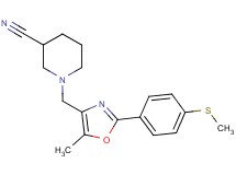 1-({5-methyl-2-[4-(methylthio)phenyl]-1,3-oxazol-4-yl}methyl)piperidine-3-carbonitrile