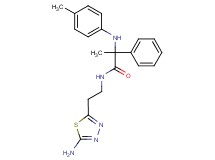 N-[2-(5-amino-1,3,4-thiadiazol-2-yl)ethyl]-2-[(4-methylphenyl)amino]-2-phenylpropanamide