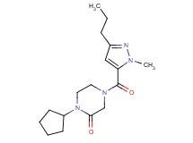 1-cyclopentyl-4-[(1-methyl-3-propyl-1H-pyrazol-5-yl)carbonyl]-2-piperazinone