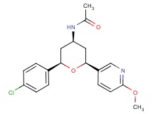 N-[(2R*,4R*,6S*)-2-(4-chlorophenyl)-6-(6-methoxypyridin-3-yl)tetrahydro-2H-pyran-4-yl]acetamide