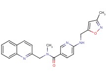 N-methyl-6-{[(3-methylisoxazol-5-yl)methyl]amino}-N-(quinolin-2-ylmethyl)nicotinamide
