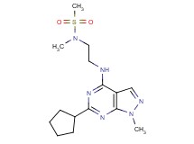 N-{2-[(6-cyclopentyl-1-methyl-1H-pyrazolo[3,4-d]pyrimidin-4-yl)amino]ethyl}-N-methylmethanesulfonamide