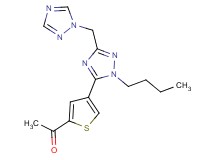 1-{4-[1-butyl-3-(1H-1,2,4-triazol-1-ylmethyl)-1H-1,2,4-triazol-5-yl]-2-thienyl}ethanone