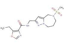 5-ethyl-N-{[5-(methylsulfonyl)-5,6,7,8-tetrahydro-4H-pyrazolo[1,5-a][1,4]diazepin-2-yl]methyl}-1,3-oxazole-4-carboxamide
