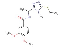 N-{1-[5-(ethylthio)-4-methyl-4H-1,2,4-triazol-3-yl]ethyl}-3,4-dimethoxybenzamide
