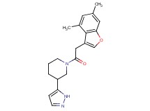 1-[(4,6-dimethyl-1-benzofuran-3-yl)acetyl]-3-(1H-pyrazol-5-yl)piperidine