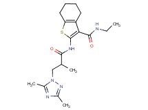 2-{[3-(3,5-dimethyl-1H-1,2,4-triazol-1-yl)-2-methylpropanoyl]amino}-N-ethyl-4,5,6,7-tetrahydro-1-benzothiophene-3-carboxamide
