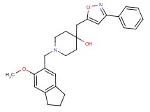 1-[(6-methoxy-2,3-dihydro-1H-inden-5-yl)methyl]-4-[(3-phenyl-5-isoxazolyl)methyl]-4-piperidinol
