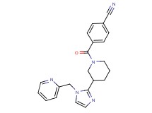 4-({3-[1-(2-pyridinylmethyl)-1H-imidazol-2-yl]-1-piperidinyl}carbonyl)benzonitrile