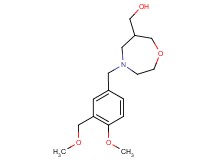 {4-[4-methoxy-3-(methoxymethyl)benzyl]-1,4-oxazepan-6-yl}methanol
