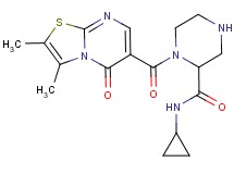 N-cyclopropyl-1-[(2,3-dimethyl-5-oxo-5H-[1,3]thiazolo[3,2-a]pyrimidin-6-yl)carbonyl]-2-piperazinecarboxamide