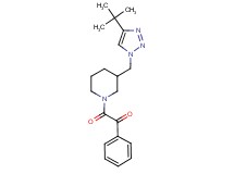 2-{3-[(4-tert-butyl-1H-1,2,3-triazol-1-yl)methyl]piperidin-1-yl}-2-oxo-1-phenylethanone