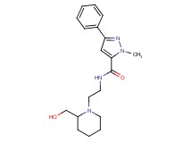 N-{2-[2-(hydroxymethyl)piperidin-1-yl]ethyl}-1-methyl-3-phenyl-1H-pyrazole-5-carboxamide