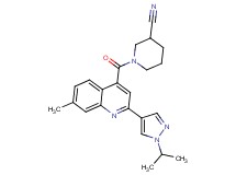 1-{[2-(1-isopropyl-1H-pyrazol-4-yl)-7-methylquinolin-4-yl]carbonyl}piperidine-3-carbonitrile