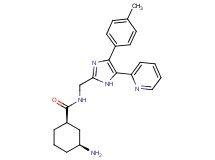 rel-(1R,3S)-3-amino-N-{[4-(4-methylphenyl)-5-(2-pyridinyl)-1H-imidazol-2-yl]methyl}cyclohexanecarboxamide hydrochloride