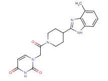 1-{2-[4-(4-methyl-1H-benzimidazol-2-yl)-1-piperidinyl]-2-oxoethyl}-2,4(1H,3H)-pyrimidinedione