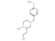 2-(1-methyl-4-{[2-(methylthio)-5-pyrimidinyl]methyl}-2-piperazinyl)ethanol trifluoroacetate (salt)