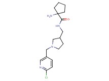 1-amino-N-({1-[(6-chloro-3-pyridinyl)methyl]-3-pyrrolidinyl}methyl)cyclopentanecarboxamide dihydrochloride