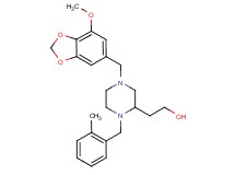 2-[4-[(7-methoxy-1,3-benzodioxol-5-yl)methyl]-1-(2-methylbenzyl)-2-piperazinyl]ethanol