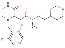2-[1-(2-chloro-6-fluorobenzyl)-3-oxo-2-piperazinyl]-N-methyl-N-[2-(tetrahydro-2H-pyran-4-yl)ethyl]acetamide
