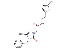 2-(4-benzyl-3-methyl-5-oxo-4,5-dihydro-1H-1,2,4-triazol-1-yl)-N-[2-(5-methyl-2-thienyl)ethyl]acetamide