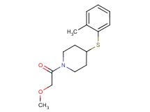 1-(methoxyacetyl)-4-[(2-methylphenyl)thio]piperidine
