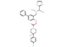 4-(4-chlorophenyl)-1-({[3-({methyl[1-(1,3-thiazol-2-yl)ethyl]amino}methyl)-4-biphenylyl]oxy}acetyl)-4-piperidinol