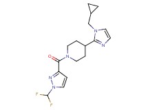 4-[1-(cyclopropylmethyl)-1H-imidazol-2-yl]-1-{[1-(difluoromethyl)-1H-pyrazol-3-yl]carbonyl}piperidine