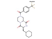 (3S,9aR)-3-(cyclohexylmethyl)-8-[4-(trifluoromethyl)benzoyl]tetrahydro-2H-pyrazino[1,2-a]pyrazine-1,4(3H,6H)-dione