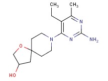 8-(2-amino-5-ethyl-6-methylpyrimidin-4-yl)-1-oxa-8-azaspiro[4.5]decan-3-ol