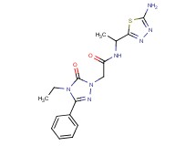 N-[1-(5-amino-1,3,4-thiadiazol-2-yl)ethyl]-2-(4-ethyl-5-oxo-3-phenyl-4,5-dihydro-1H-1,2,4-triazol-1-yl)acetamide
