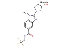 2-[(3S)-3-hydroxy-1-pyrrolidinyl]-1-methyl-N-(2,2,2-trifluoroethyl)-1H-benzimidazole-5-carboxamide